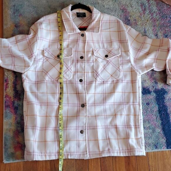 HFX Ladies Shirt Jacket in Pink Plaid Size M - Picture 14 of 16